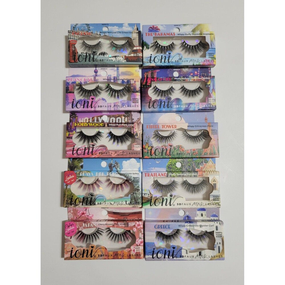 Ioni Bon Voyage Eyelash Collection Bundle Lot